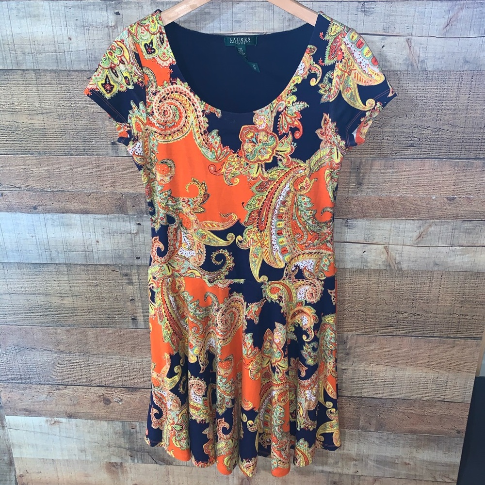 Lauren Ralph Lauren Fit & Flare Dress Medium Pet